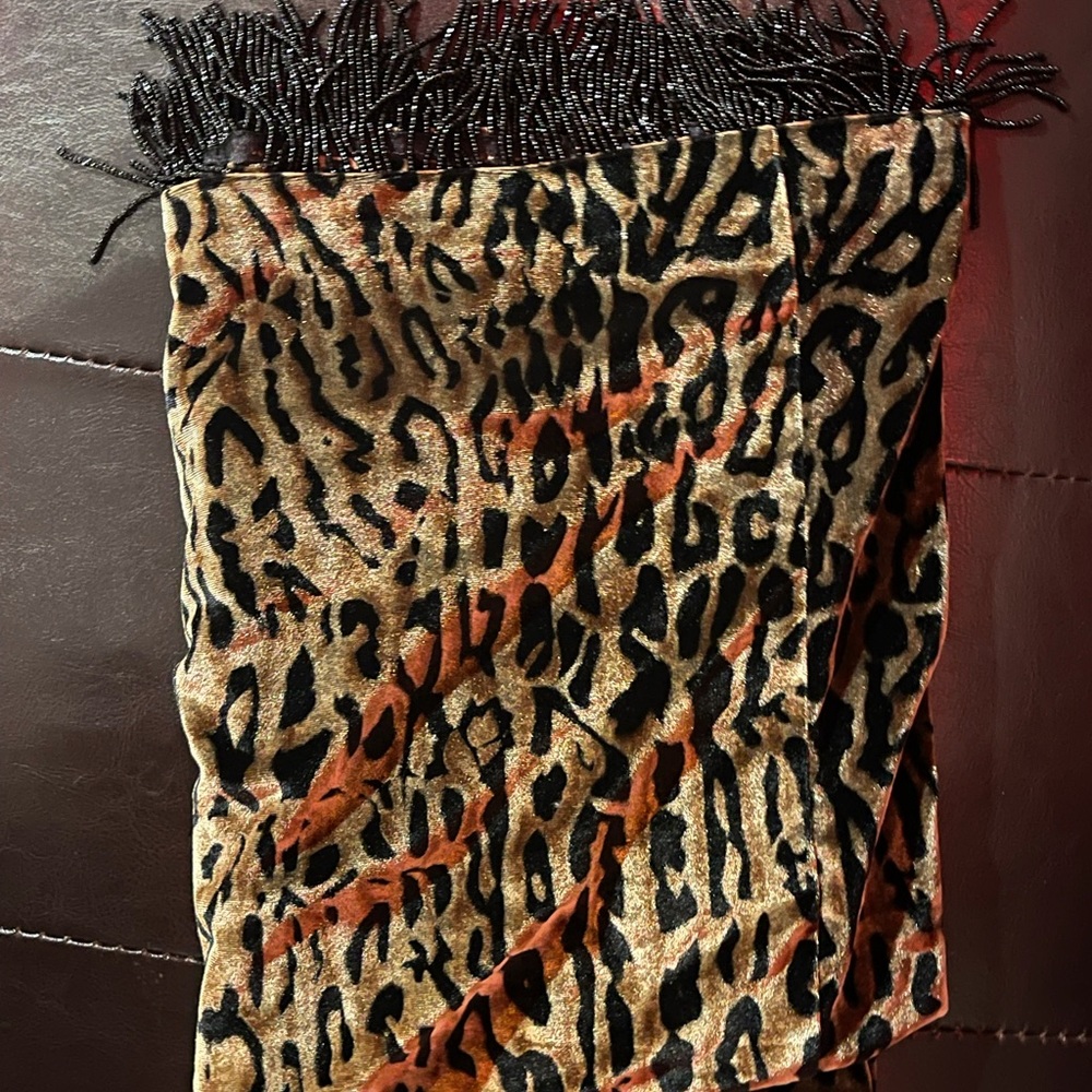 Clio Velvet Leopard print skirt